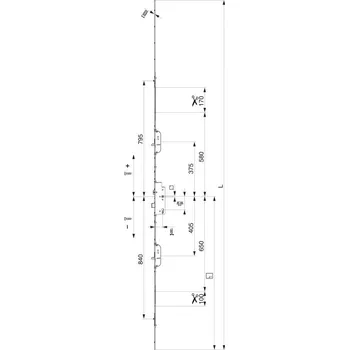 Dveřní kování MACO zámek vícebodový Z-TS 2BO+2iS DM: 35
