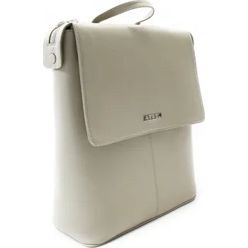 Městský batoh Šedobéžový městský kožený batoh Neville