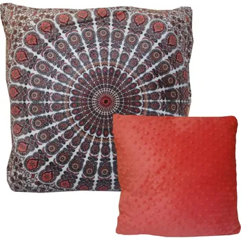 Povlak na polštářek Apex® model flanel PREMIUM Povláček na polštářek Apex Mikroplyš Flanel Minky – Mandala cihlová - set Polštářek s výplní + Povlá