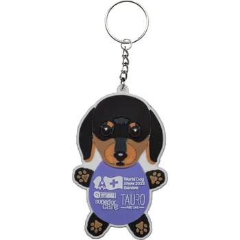 TAURO PRO LINE World Dog Show 2023 přívěsek na klíče JEZEVČÍK 6,1 x 0,5 x 10 cm