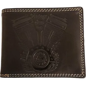 Peněženka Kožená peněženka MOTORCYCLES BLACK