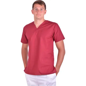 Zdravotnický oděv Lékařská halena INFINITE MedStyle vínová - pánská Velikost: XS