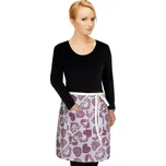 Kuchyňská zástěra DITA - do pasu krajkové srdce zástěra 68x50 cm