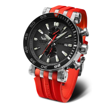 Hodinky Vostok Europe ENERGIA Rocket chrono line VK61/575A588 červený
