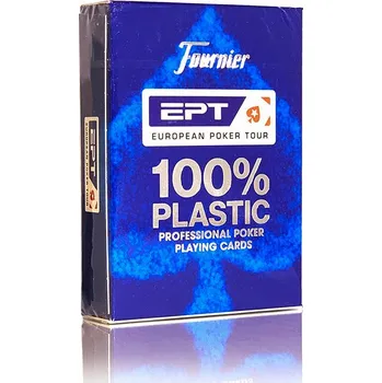 Poker Poker karty Fournier EPT 100% Plastic - Index: Modrá