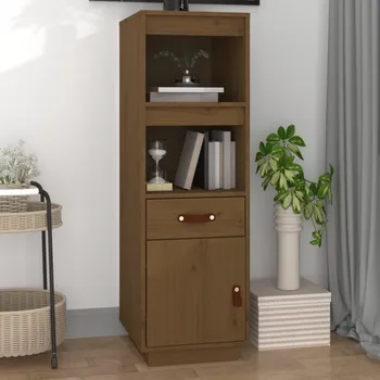 Příborník do zásuvky vidaXL Skříň highboard 34x40x108,5 cm masivní borové dřevo [820153] Barva: medová hnědá