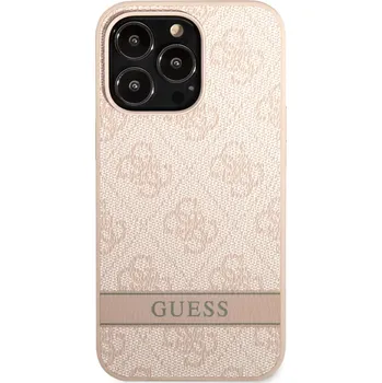 Telefonní příslušenství Guess PU 4G Stripe kryt pro iPhone 13 Pro Max Barva: Růžová