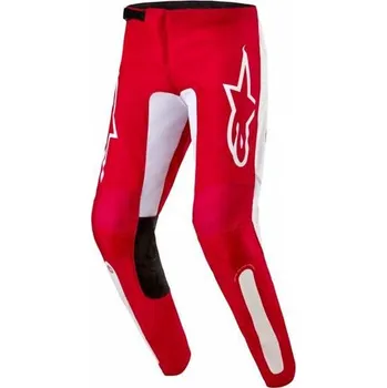 Sport Kalhoty FLUID LURV, ALPINESTARS (červená/bílá) 2024 38