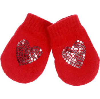 Rukavice Kojenecké rukavičky Srdíčko červené