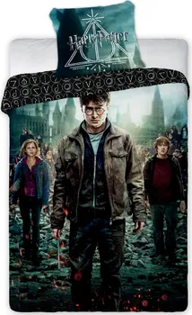 Ložní povlečení Faro Harry Potter Relikvie smrti 140 x 200, 70 x 90 cm zipový uzávěr