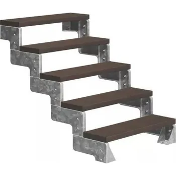 Schodiště Venkovní schody DOLLE GARDENTOP - TRIMAX® (hnědá) Zábradlí: Bez zábradlí, Šířka nášlapů: 80 cm, Výška podlaha - podlaha: 90 - 110 | 5 nášlapy
