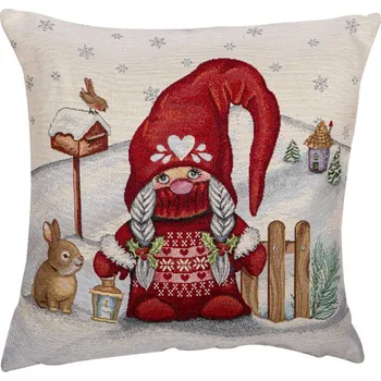 Dekorativní polštářek Dekorační polštář vánoční skřítek, 45x45 cm