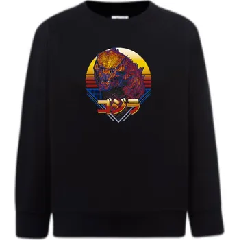 Chlapecká mikina detska_klasicka_levna_mikina_godzila Barva: Black -černá, Dětská bavlněná trička JHK: S