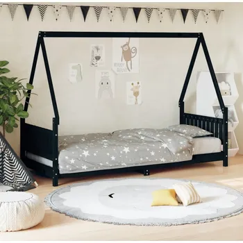 Dětská postel vidaXL Dětská postel 80 x 200 cm masivní borové dřevo [834496] Barva: Černá