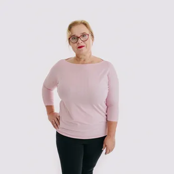 Dámské tričko Dámské tričko BASIC LONG 3/4 rukáv pink - TRLOPIM