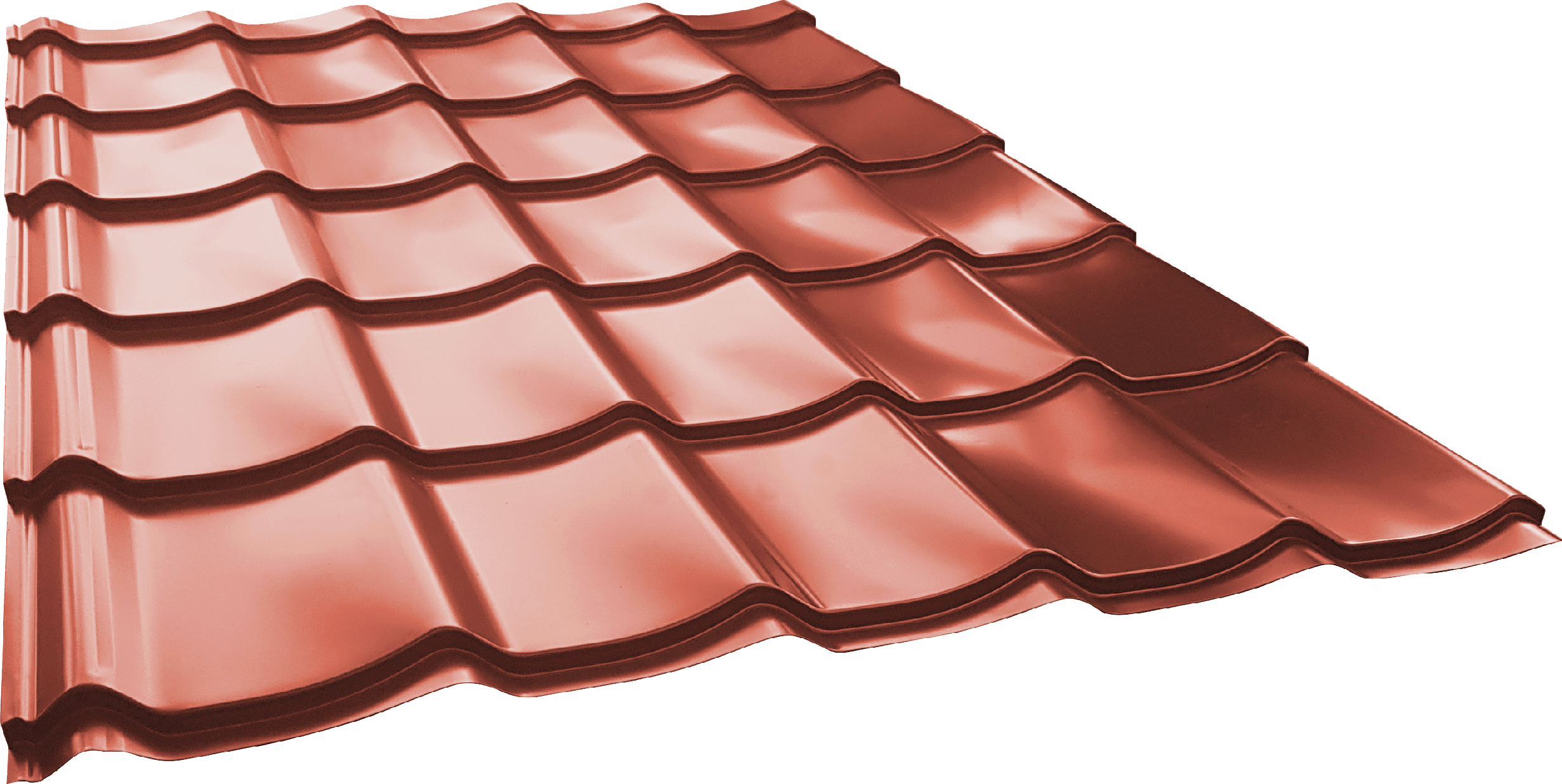 BRAVO plechová střešní krytina Scandinav PRIMA RAL 3009 - červená terakota 0,5x1215x1850 mm