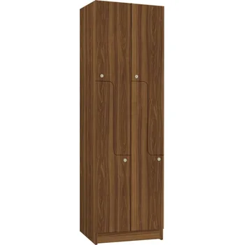 Šatní skříň TRITON šatní skříň lamino se 4 boxy a dveřmi ve tvaru Z T1970, dekor ořech + doprava zdarma