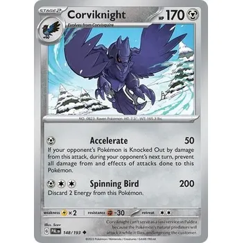 Sběratelská karetní hra Pokémon karta Corviknight 148/193 - Paldea Evolved