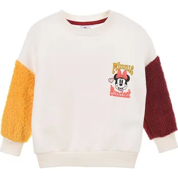 Dívčí mikina Minnie Mouse smetanová mikina s potiskem na zádech Velikost: 98