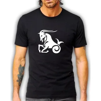 Pánské tričko pánské tričko KOZOROH - zvěrokruh M Bílá