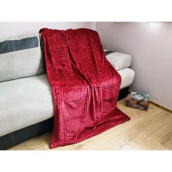 Dětská deka Deka velvet plyš 200x230 - vínová