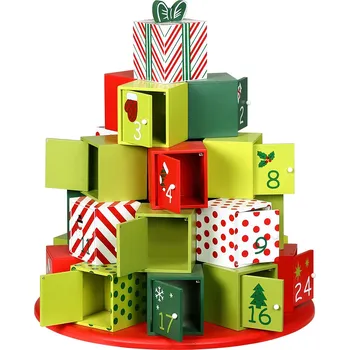 Vánoční dekorace DBA Adventní kalendář dřevěný dárky