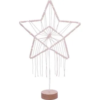 Vánoční dekorace LED vánoční hvězda stolní pletená 35xLED [1V268]