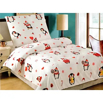 Povlečení JAHU s.r.o. POVLEČENÍ MIKROFLANEL PENGUIN 140 x 200 70 x 90