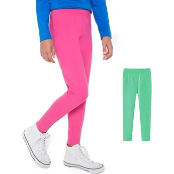 Dívčí legíny KUGO DÍVČÍ LEGÍNY BAVLNA BALENÍ 2ks Barva: Mix barev viz foto, Velikost: 158