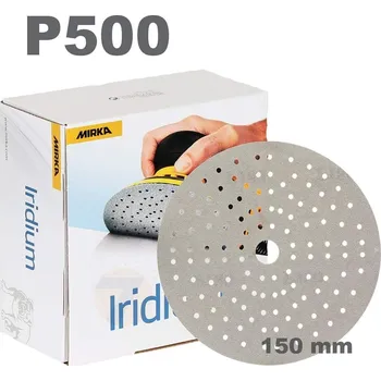 Brusný papír Mirka Iridium brusný papír Ø150mm 121 děr suchý zip P500