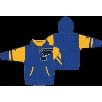 Chlapecká mikina Outerstuff Dětská mikina St. Louis Blues NHL Faceoff Colorblocked Fleece Full-Zip Velikost: Dětské L (13 - 14 let)