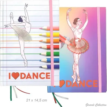 Sešit Girardi,Deníček s baletkou F900015.1, bílá