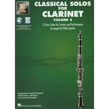 CLASSICAL SOLOS for CLARINET 2 + Audio Online / klarinet a klavír (pdf)