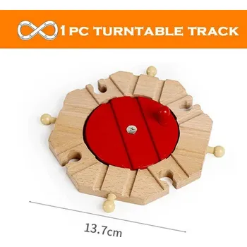 Dřevěná hračka Čína Rozšíření dřevěné trati (různé příslušenství) k elektrickému vláčku (21-30) Barva: 1pc turntable