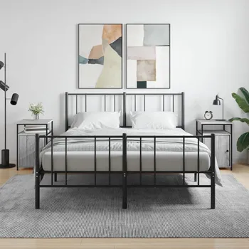 Noční stolek vidaXL Noční stolky 2 ks 40 x 42 x 60 cm kompozitní dřevo [826040] Barva: šedá sonoma