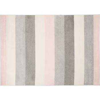 Koberec Kusový koberec Lazur - pruhy 1 - bílý/růžový Rozměr koberce: 160x220 cm