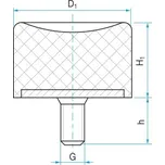 RUBENA silentblok DS-4 70x43 M10x28