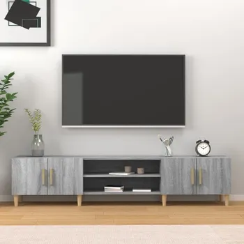 Televizní stolek vidaXL TV skříňka 180 x 31,5 x 40 cm kompozitní dřevo [816260] Barva: šedá sonoma