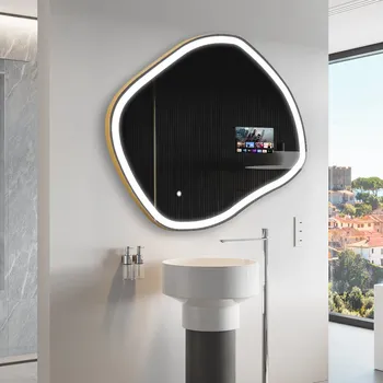 Zrcadlo Nepravidelné zrcadlo do koupelny SMART R222 Google