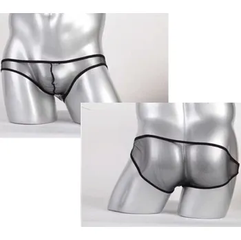 Pánské erotické prádlo Pánské průhledné síťované slipy Černá XL