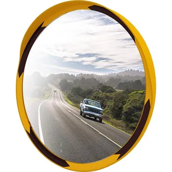 Bezpečnostní zrcadlo VMBal Bezpečnostní dopravní vypouklé zrcadlo 80 cm světle oranžové/černé