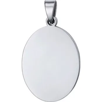 Přívěsek Šperky4U Ocelový přívěšek - destička ovál 14 x 24 mm - DR1328