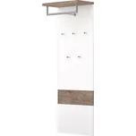 Věšákový panel Orson - bílá/dub tmavý Nebraska
