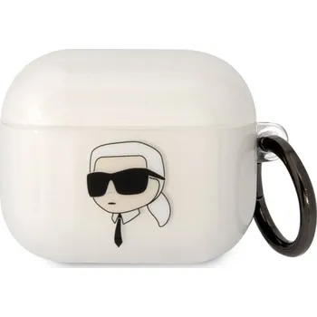 Příslušenství pro sluchátka Karl Lagerfeld 3D Logo NFT Karl Head TPU Pouzdro pro Airpods 3 White