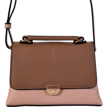 Kabelka Aaryans Dámská crossbody kabelka X052 HNĚDÁ/MERUŇKOVÁ