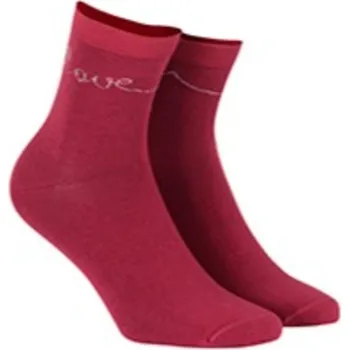 Pánské ponožky Dámské vzorované ponožky W84.140 červená UNI