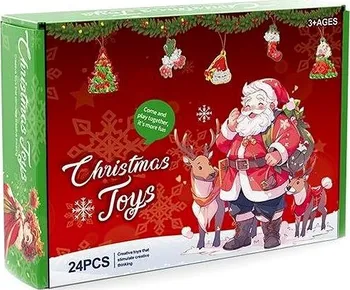 kreativní sada Sada pro tvoření 24 ks vpichovaných vánočních ozdob Christmas Toys