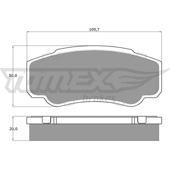 Brzdová destička Sada brzdových destiček, kotoučová brzda TOMEX Brakes TX 12-46