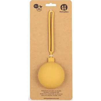 klip na dudlíky Petite & Mars Pouzdro silikonové na dudlík 0 m+ Petite&Mars Intense Ochre