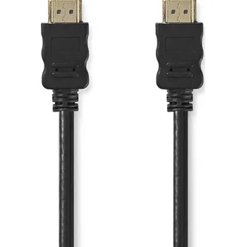 Video kabel NEDIS High Speed HDMI™ kabel s Ethernetem | Konektor HDMI ™ | Konektor HDMI ™ | 4K@30Hz | ARC | 10.2 Gbps | 30.0 m | Kulatý | PVC | Černá | Label